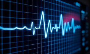 Kolorowa mapa EKG pokazuje rytm i kształt każdego uderzenia serca