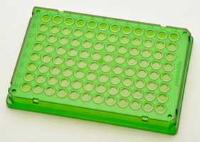 Płytki twin.tec PCR 96 zielone (dołki bezbarwne) typu skirted, 300 szt.