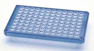 Płytki twin.tec PCR 96 wielobarwne (dołki bezbarwne) typu semi-skirted z kodem kreskowym, 3